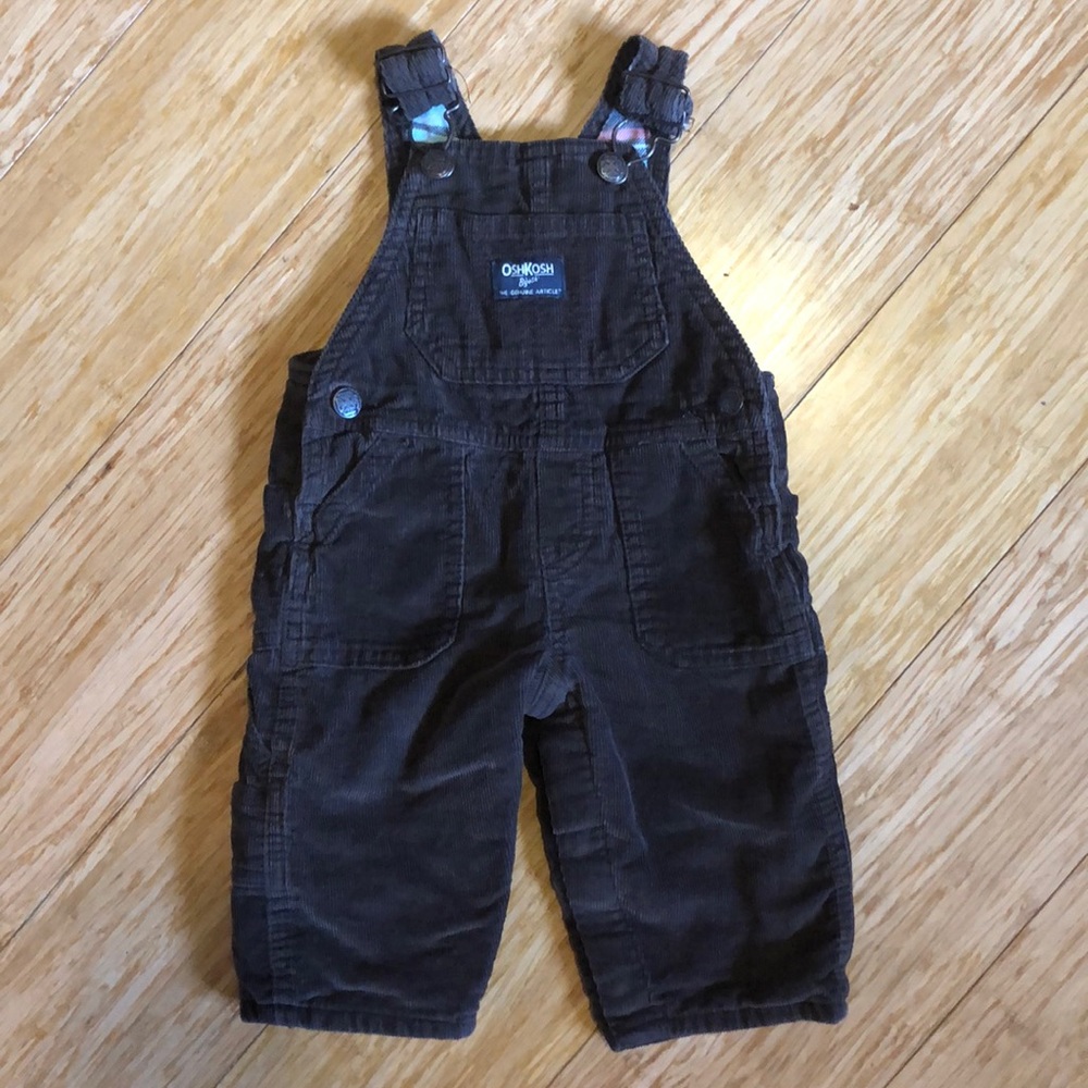 OshKosh corduroy overalls with flannel lining 6M